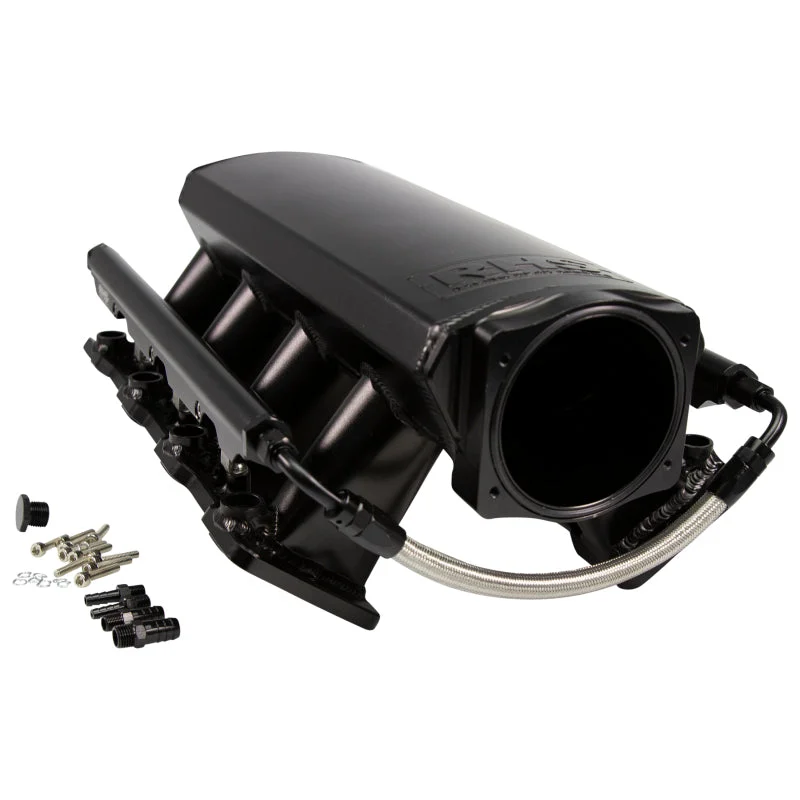 Fast Intake Manifold, Rhs Sheet Met Al, Ls Cathedral Port, Black W/ Fuel Rail Kit