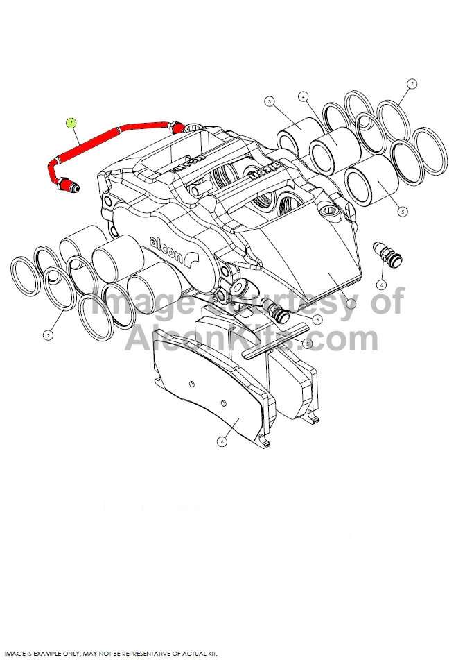 Mono6 Caliper Bridge (Crossover) Pipe