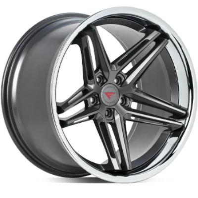 Ferrada Wheels CM1 Matte Graphite / Chrome Lip 22x10.5 5x120 ET40 74.1 Deep Concavity