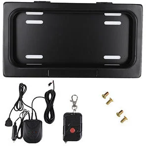 Electric License Screen Plate Cover & Holder for US Universal License (Black)