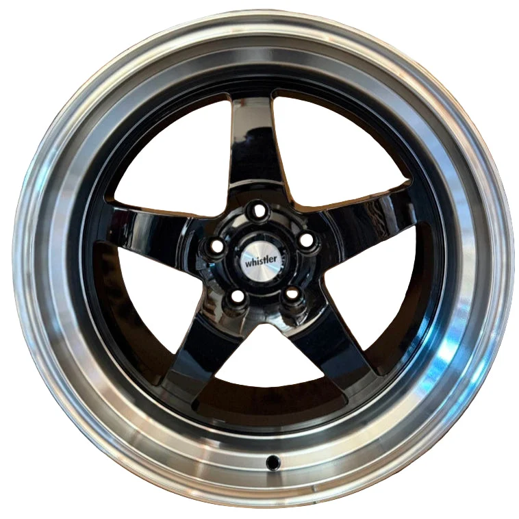 KR2 Gloss Black/Machined Lip