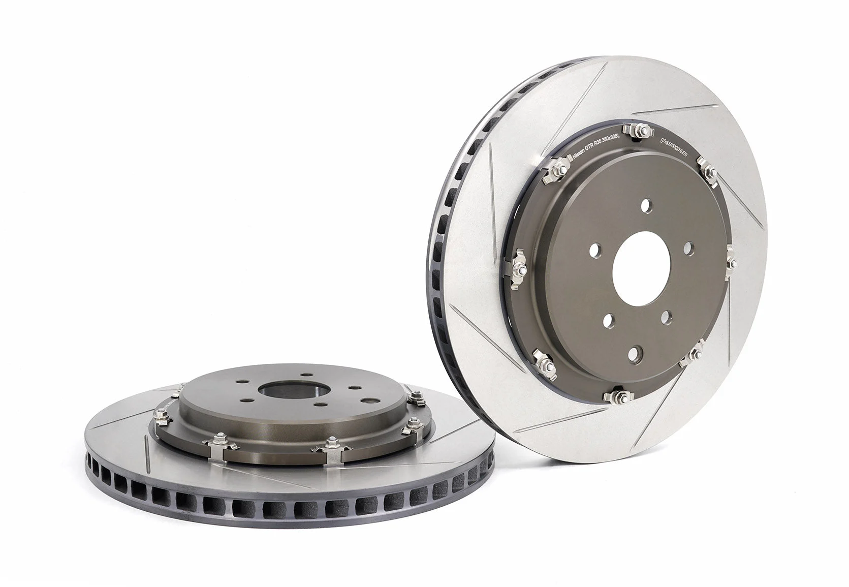 Nissan GT-R R35 (Rear Pair) Performance 2-Piece Rotors + Optional Pad Bundle