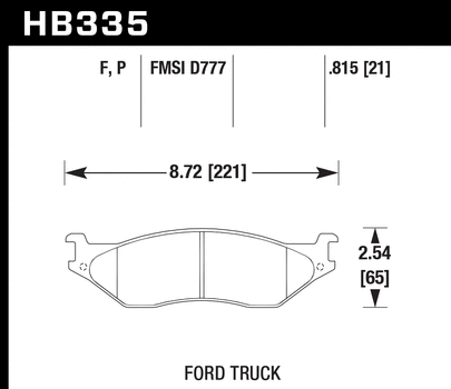 Hawk Performance HB335 Series Brake Pad