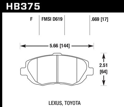 Hawk Performance HB375 Series Brake Pad