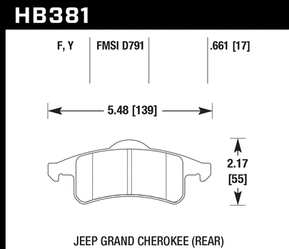 Hawk Performance HB381 Series Brake Pad