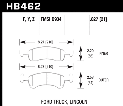 Hawk Performance HB462 Series Brake Pad