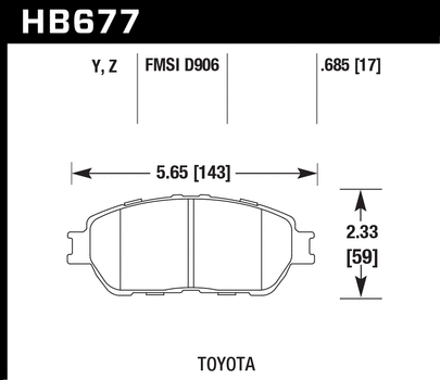Hawk Performance HB677 Series Brake Pad