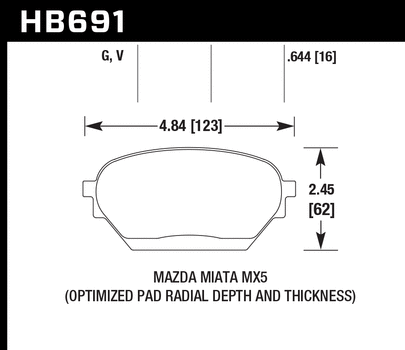 Hawk Performance HB691 Series Brake Pad