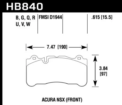 Hawk Performance HB840 Series Brake Pad