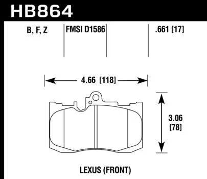 Hawk Performance HB864 Series Brake Pad