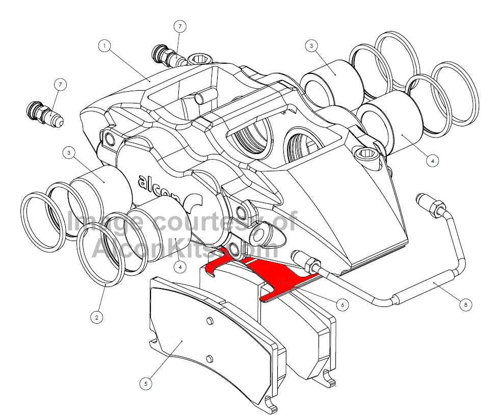 Mono4 Caliper Anti Rattle Clip for 32mm Discs