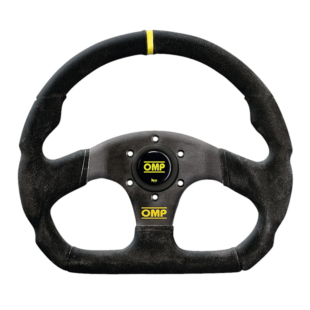 OMP Super Quadro Steering Wheel | 320mm Suede Flat-Bottom