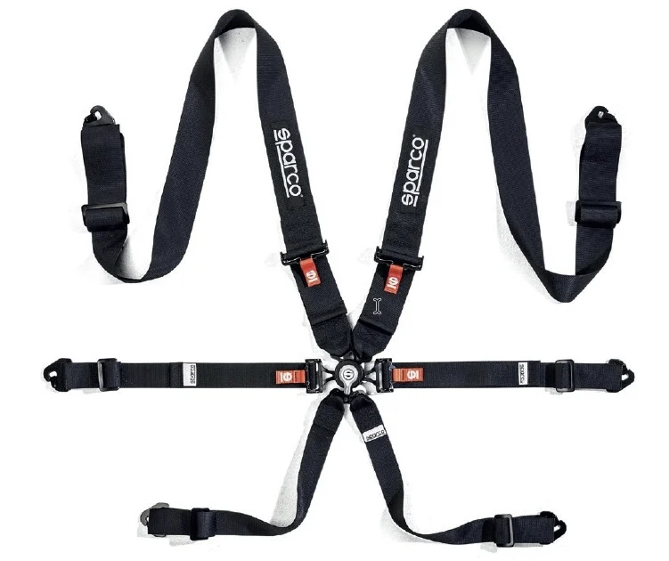 Sparco 6 Point 3" Competition Aluminum Pull Down Racing Harness (2030 Expiry)