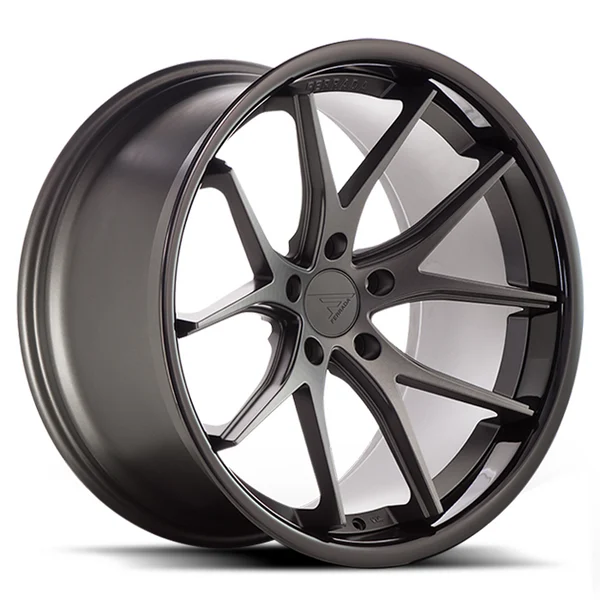Ferrada Wheels FR2 Matte Black / Gloss Black Lip 20x10.5 5x112 ET38 66.56 Deep Concavity