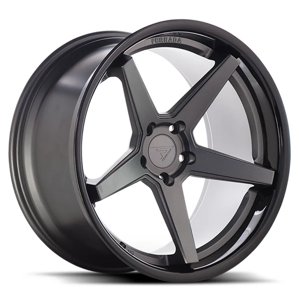 Ferrada Wheels FR3 Matte Black / Gloss Black Lip 19x9.5 5x112 ET45 66.56 Mid Concavity
