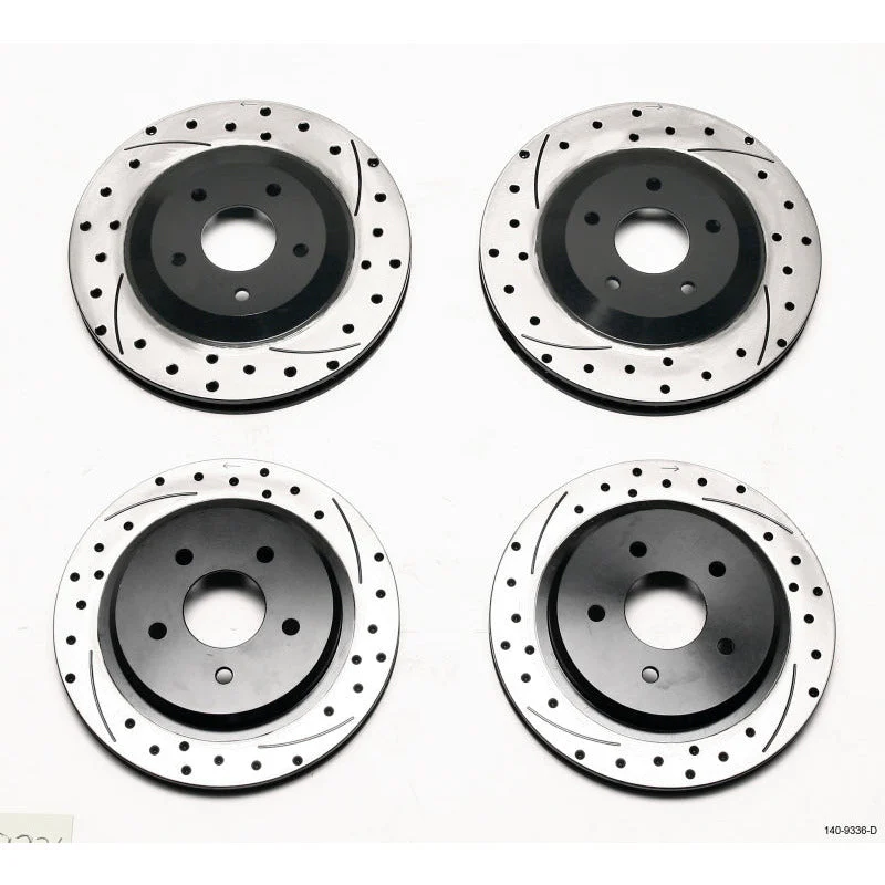 Wilwood Rotor Kit Front/Rear-Dimpled/Slotted 97-04 Corvette C5 All/ 05-13 C6 Base