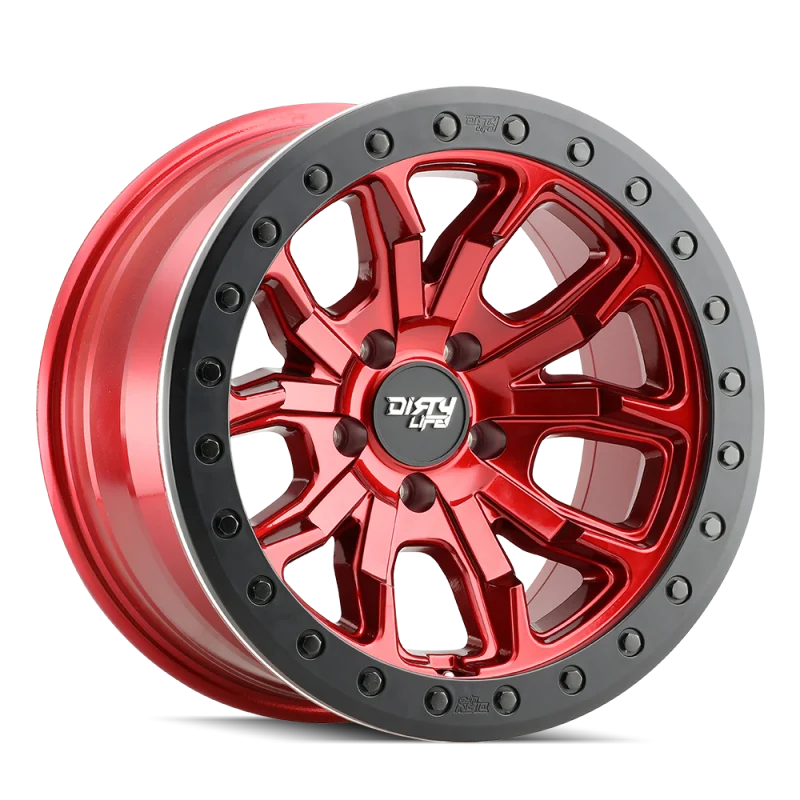 Dirty Life 9303 DT-1 17x9 / 5x127 BP / -38mm Offset / 78.1mm Hub Crimson Candy Red Wheel