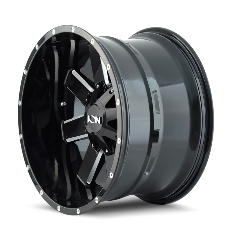 ION Type 141 17x9 / 5x127 BP / -12mm Offset / 87mm Hub Gloss Black Milled Wheel