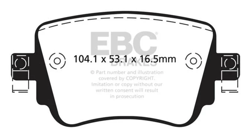 EBC Ultimax2 Low Dust Street - Rear Ultimax 2 Pad PN UD1779
