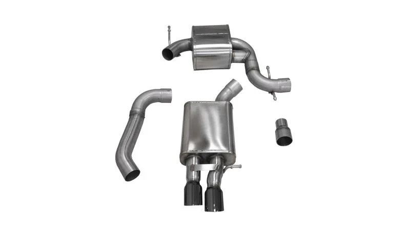 Corsa 06-10 Volkswagen GLI Mk5 Black Touring 3.0in Cat-Back Single Rear Exitn Black Pro-Series