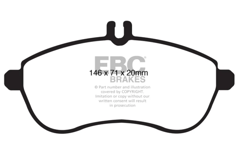 EBC Ultimax2 Low Dust Street - Front Ultimax 2 Pad PN UD1340