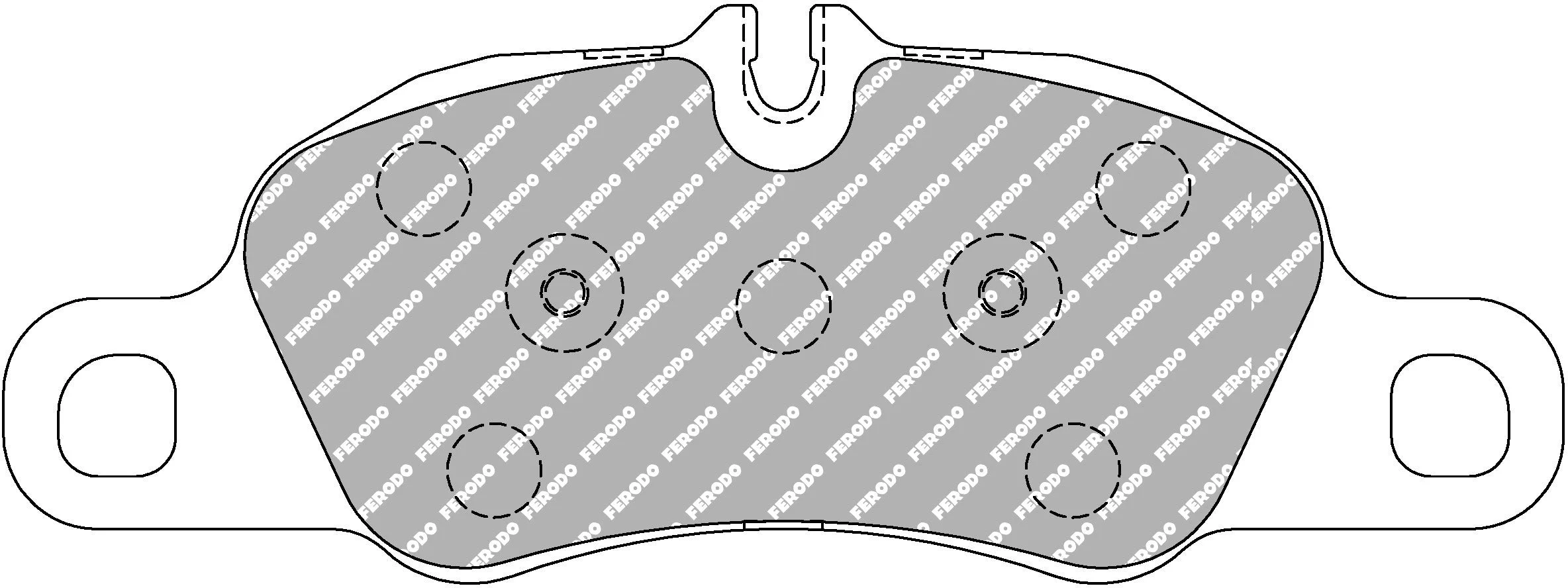Ferodo FRP4805H DS2500 Porsche 718, 981, 982, and 991 Front Brake Pads