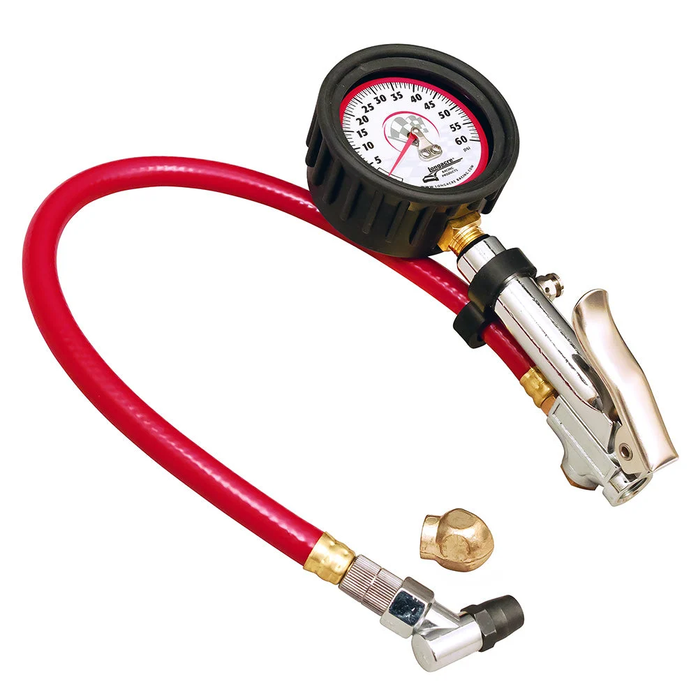 Longacre Deluxe 2½” Quick Fill Tire Gauge (0-60 psi)