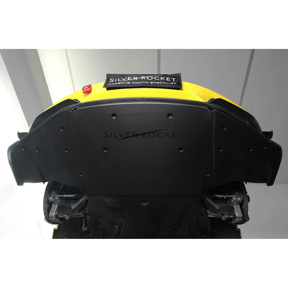 SilverRocket Front Dry Carbon Aeroshield Splitter | Porsche GT4 RS