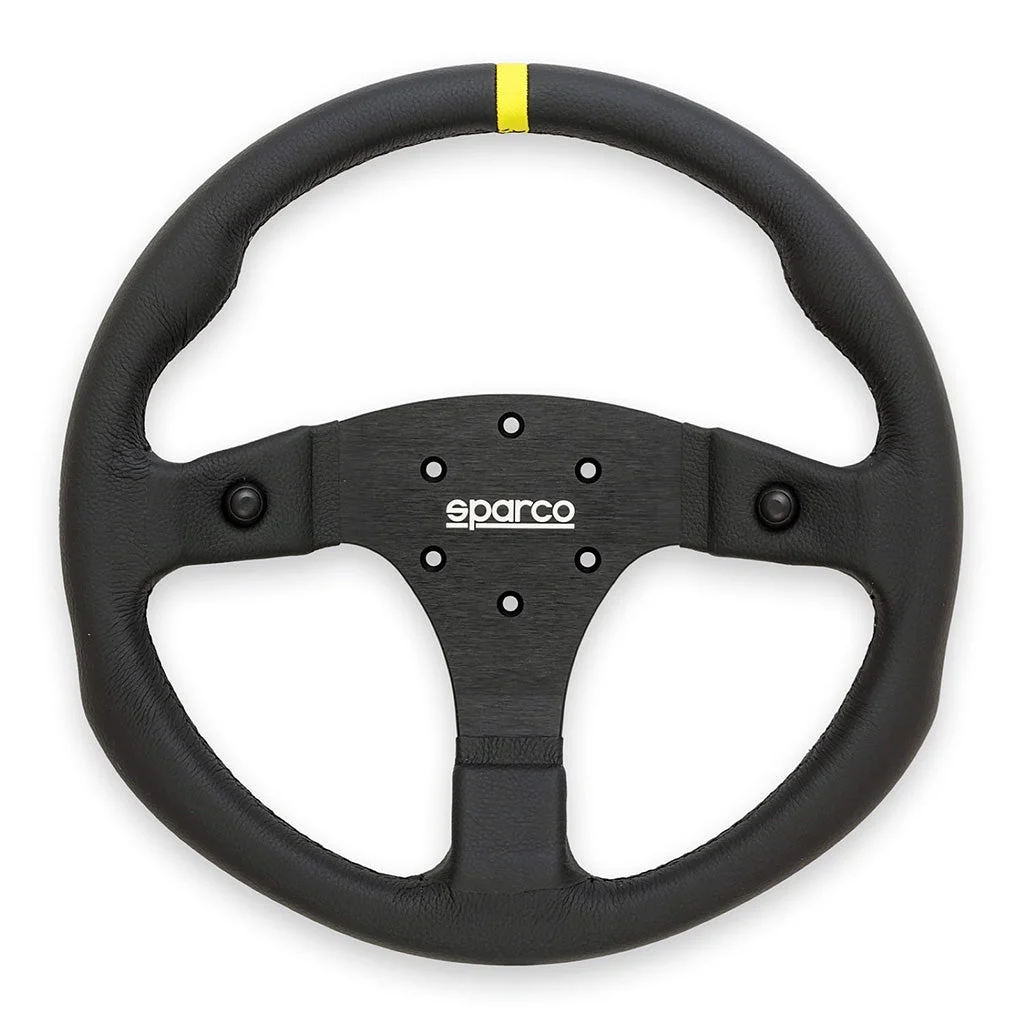 Sparco Competition R350B Steering Wheel – 350mm Suede or Leather w/ Dual Push Buttons