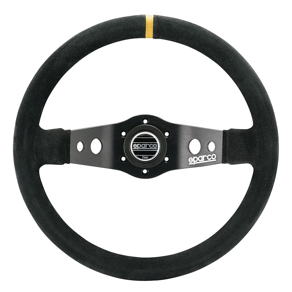 Sparco R 215 Dished Steering Wheel | 350mm Deep Dish Suede/Leather