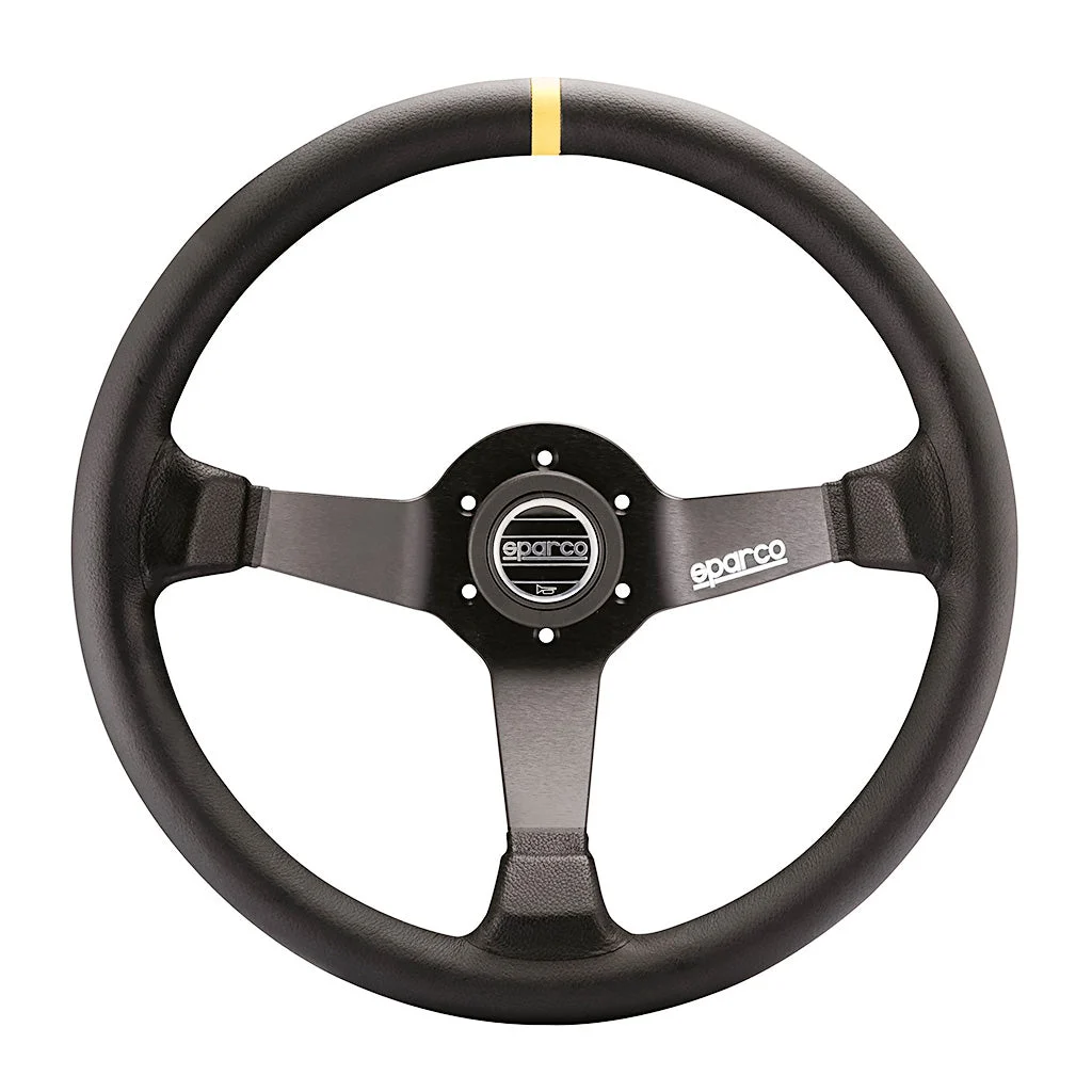 Sparco Competition R 345 Steering Wheel – 350mm Suede or Leather Deep Dish Racing Wheel