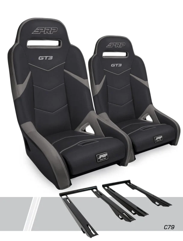 Polaris RZR GT3 Suspension Seats Kit - Black Gray