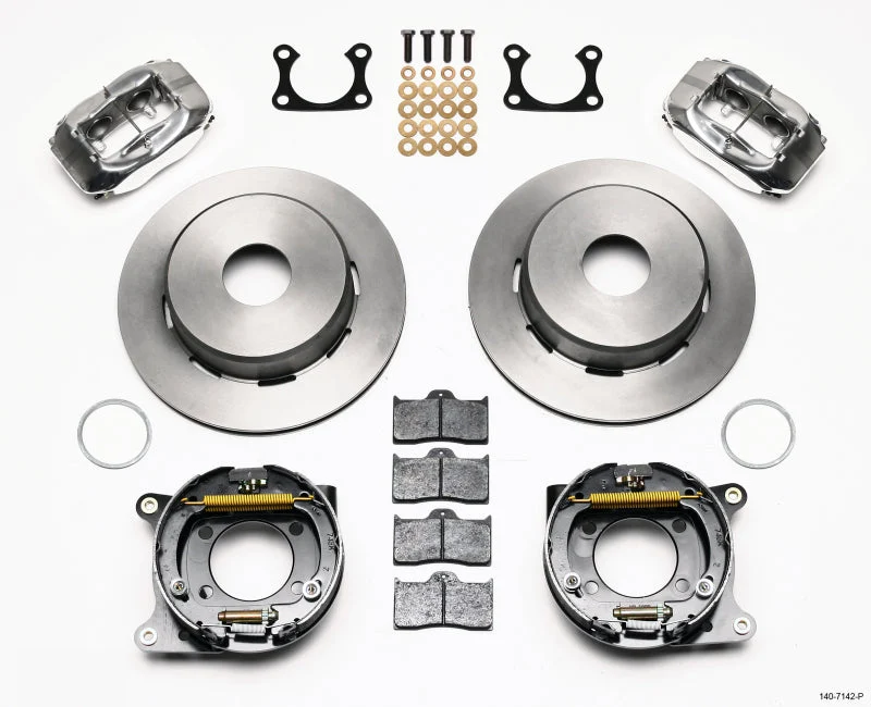 Wilwood Forged Dynalite P/S Park Brake Kit Polished Big Ford 2.36in Offset Currie Blank