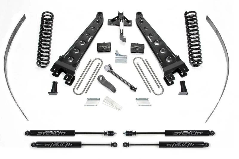 Fabtech 08-16 Ford F250 4WD w/o Factory Overload 8in Rad Arm Sys w/Coils & Stealth