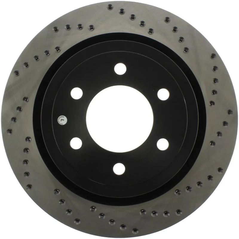 StopTech 2019 Ford Raptor w/ Electronic Parking Brake Sport Cross Drilled Left Rear Rotor
