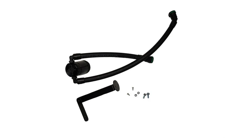 J&L 21-26 Ford F-150 5.0L Oil Separator 3.0 PCV Side - Black Anodized