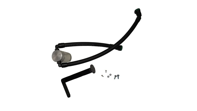 J&L 21-26 Ford F-150 5.0L Oil Separator 3.0 PCV Side - Clear Anodized