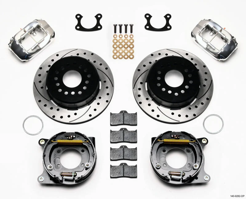 Wilwood Forged Dynalite P/S Park Brake Kit Drill-Polish Small Ford 2.50in Offset