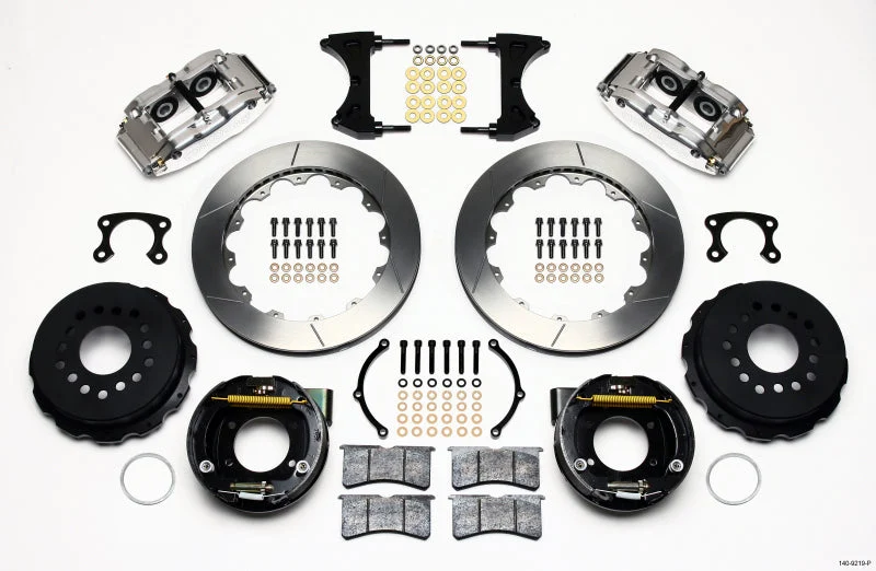 Wilwood Narrow Superlite 4R Rear P-Brk Kit 12.88in Polished Big Ford New Style 2.50in Offset