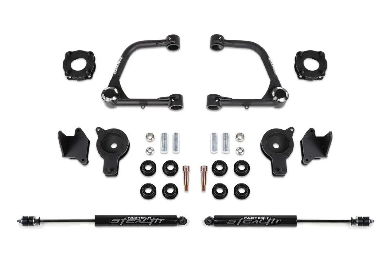 Fabtech 2022 Tundra 4WD 3in UCA Kit w/Uniballs & Fr Shk Spcrs & Rr Air Bag Spcrs & Rr Stealth Shock