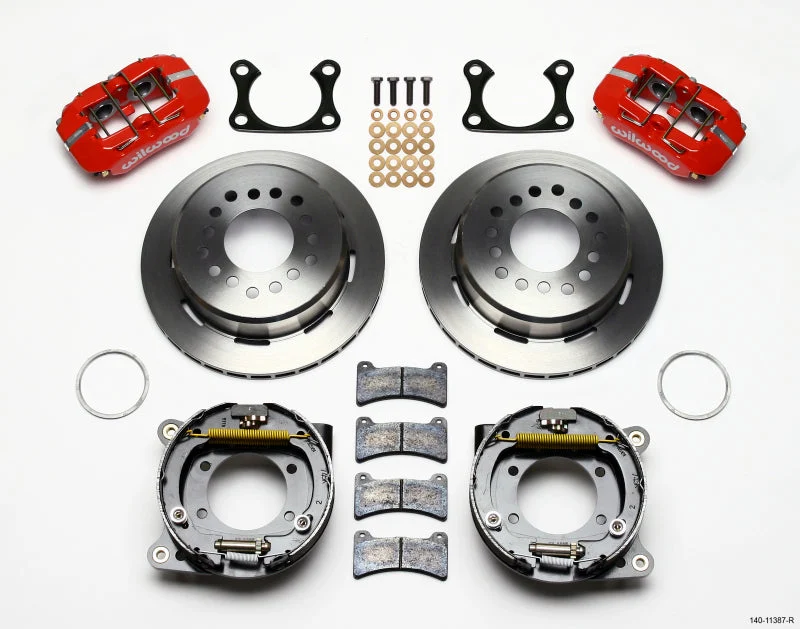 Wilwood Dynapro Low-Profile 11.00in P-Brake Kit - Red Big Ford 2.36in Offset