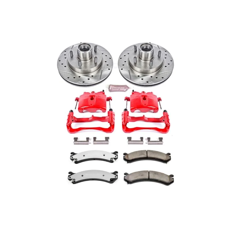 Power Stop 07-10 GMC Sierra 3500 HD Front Z36 Truck & Tow Kit w/Cals